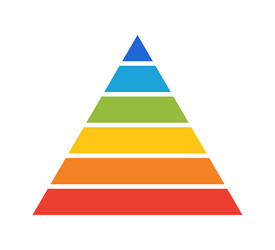 levels of triangular pyramid triangle vector image
