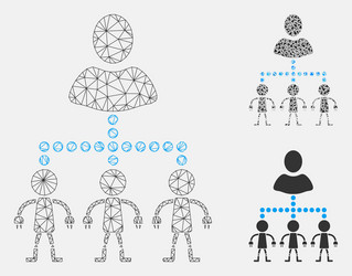 manage androids mesh wire frame model vector image