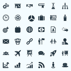set of simple solution icons vector image