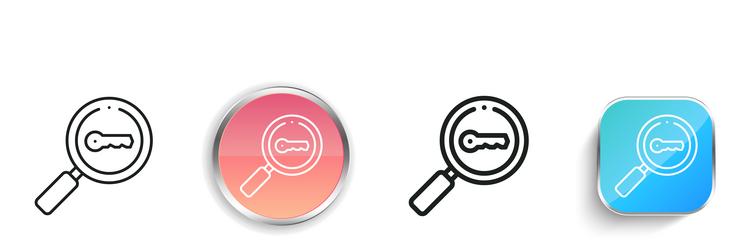 keywords icon thin linear regular and button vector image