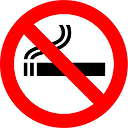 No smoking red sign vector