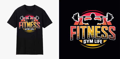 gym t shirt designfitness design motiva Vector Image