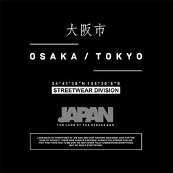 Osaka Tokyo Japan Streetwear Vintage T-Shirt Vector Image