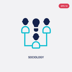 two color sociology icon from e-learning vector