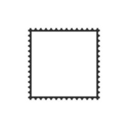 Blank postage stamps template vector