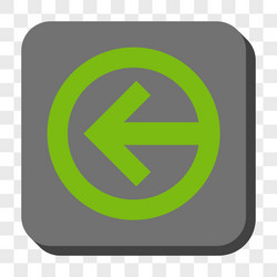 Direction left rounded square button vector