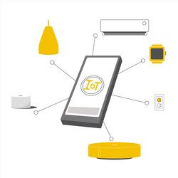internet of things wireless control from your vector image