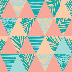 seamless exotic pattern with palm leaves vector image