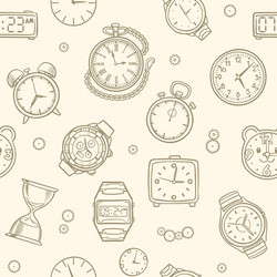 Vintage Clock Pattern - Time vector image