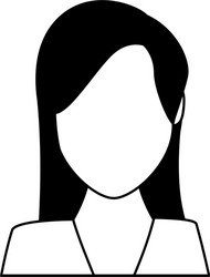 Woman portrait faceless black and white vector