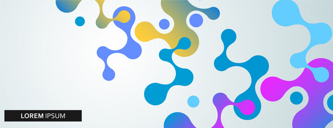 Blue violet molecules in abstract style on light vector