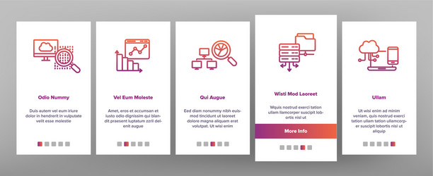 data analysis web storage onboarding vector image
