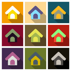 doghouse icon style designed for web and software vector