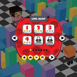 game ui menu application mobile app vector image