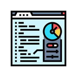 performance optimization software color icon vector image