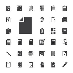 33 list icons vector