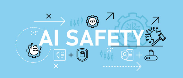 ai safety conceptual smart system control data vector image