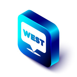 isometric pointer to wild west icon isolated vector image