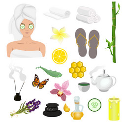 Big set spa icons design elements Royalty Free Vector Image