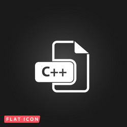 C development file format flat icon vector