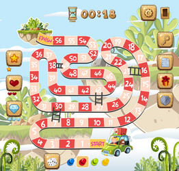 counting number game template for kid vector image