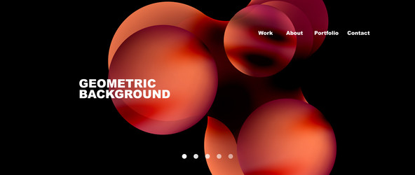 flowing gradient colors and round elements vector image