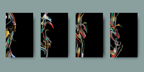 frame art graphics with flow liquid lines vector image