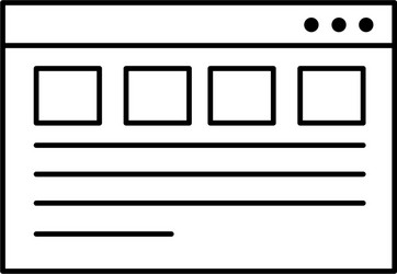 line webside page and global technology element vector image
