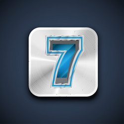 metallic 3d character from a font set vector image