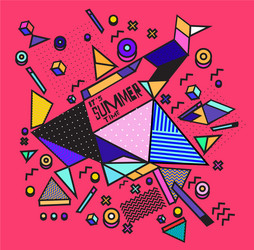 triangle geometric forms for summer design event vector image