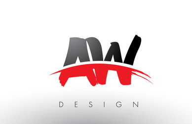 A w letter logo design creative aw letters icon Vector Image