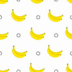 banana seamless pattern bananas with circles vector image