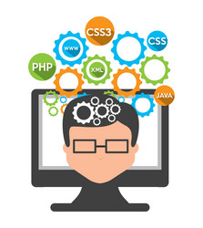 software development vector image