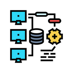 Continuous integration software color icon vector