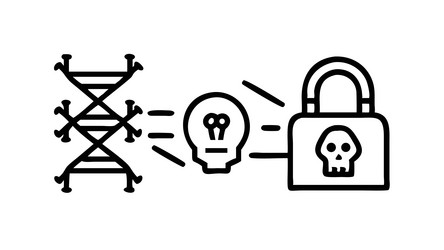 cybersecurity threat and data vulnerability vector image