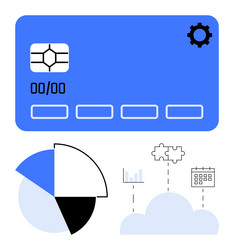 digital payment security with data management vector image