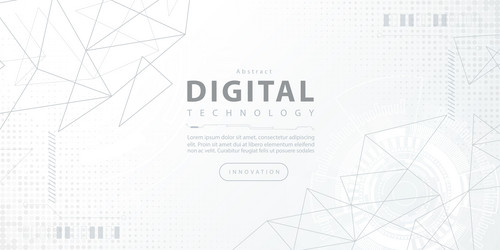 digital technology futuristic data white tech ai vector