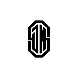 dn logo modern vintage monogram style vector image