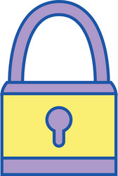 padlock object security symbol design vector