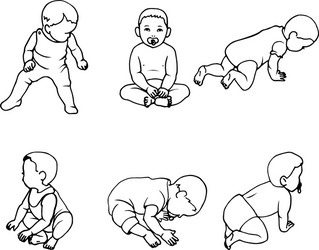 Set of doodle children vector