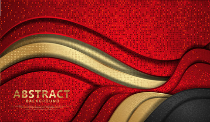 wave abstract overlap layer on red stripes vector image