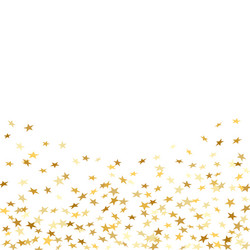 Gold star confetti background Royalty Free Vector Image