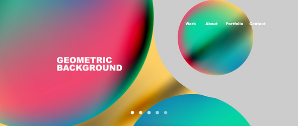 Flowing gradient colors and round elements vector