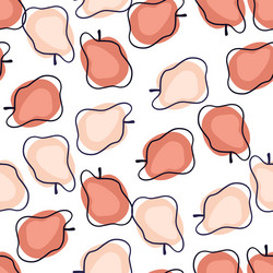Isolated seamless pattern with pink random plum vector