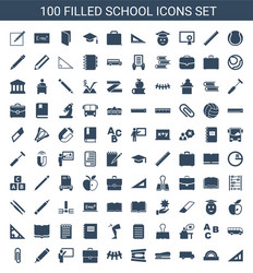 school icons vector