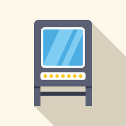 ticket machine validating tickets with touch vector image