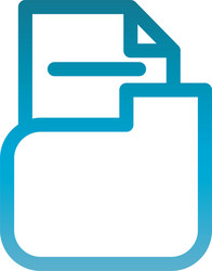 folder file user interface blue gradient vector image