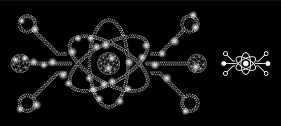 Glossy net quantum circuit with lightspots vector