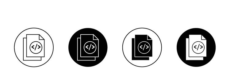 html script icon vector image