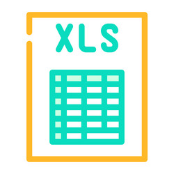 xls file format document color icon vector image